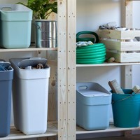 Curver afvalbak Ready to collect 20L blauw grijs-3