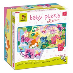 Ludattica Baby Puzzle Einhorn - Lernspielzeug Karton 32 Teile