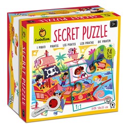 Ludattica Puzzle Piraten - Lernspielzeug 24 Teile für Kinder