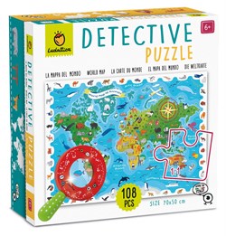 Ludattica Puzzle Tierweltkarte - Lernspielzeug aus Karton
