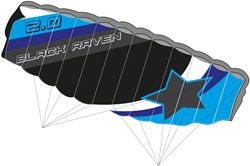 Knoop Kites Matratzenlenkdrachen Black Raven 2.0 - 200 cm - Sportdrachen