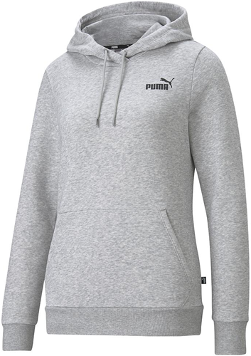 Puma Damen ESS Small Logo Kapuzenpullover Grau - XS