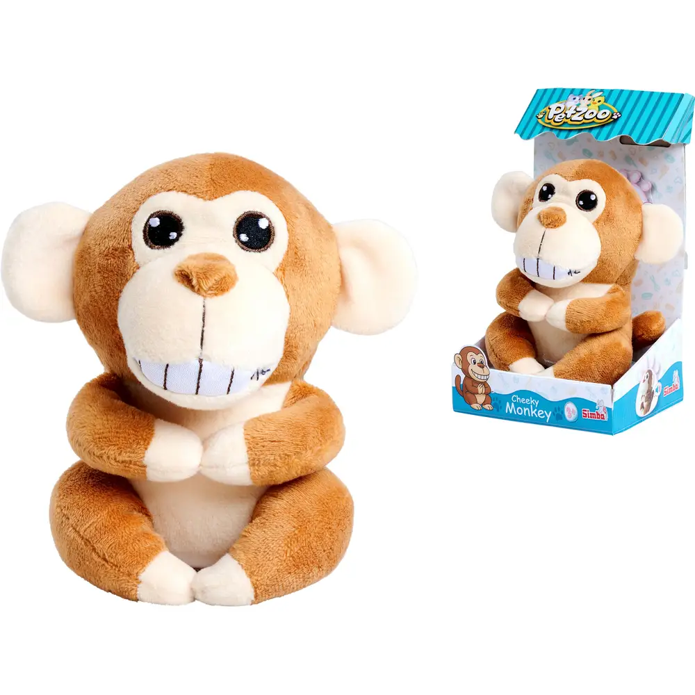 Simba Plüsch Affe Spielzeug mit Sprachaufnahme und lustiger Stimme