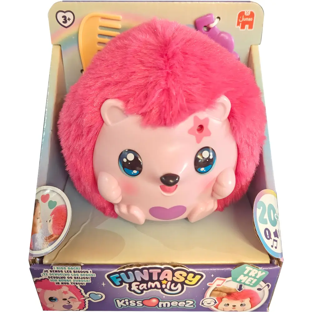 Jumbo Funtasy Family interaktiver Plüschigel Kiss-Meez rosa Spielzeug