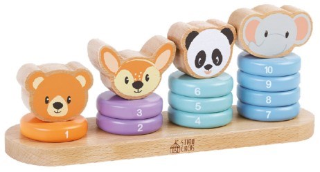 Studio Circus Holz Stapelspiel Zahlen lernen Spielzeug für Kinder