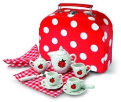 Simply Theeset porselein in polkad.koffer 36362