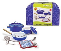 Simply Kochset blaues Metall 8-tlg. im Koffer