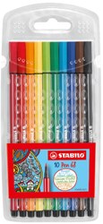 Stabilo Premium Filzstift Etui mit 10 Farben - Pen 68