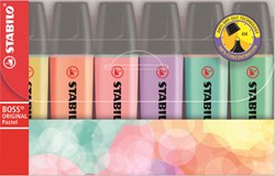 Stabilo Textmarker Pastell Etui mit 6 Farben - BOSS ORIGINAL