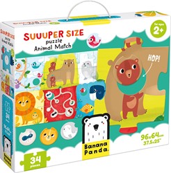 Banana Panda Super size puzzle match the animals 2+