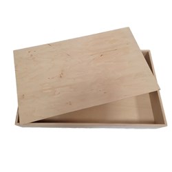 Alexander Toys Holz Spielkiste Aufbewahrungsbox mit Deckel bunt 50x30x7 cm