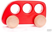 Bajo Holzbus rot - nachhaltiges Spielzeug Bus für Kinder