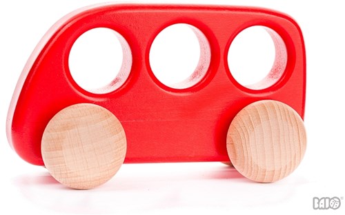 Bajo Holzbus rot - nachhaltiges Spielzeug Bus für Kinder