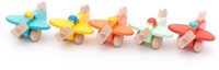 Bajo Holzflugzeug mit Pilot - Gelb Spielzeug-2