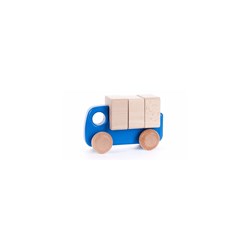 Bajo Holz-LKW mit Bausteinen - pädagogisches Spielzeug für Kinder