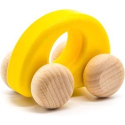 Bajo Holzauto Spielzeug Elipse gelb - nachhaltiges Holzauto für Kinder