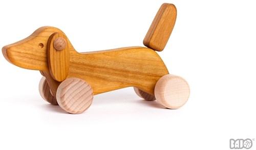 Bajo Holzspielzeug Dackel Welpe Fahrzeug - nachhaltiges Holzspielzeug