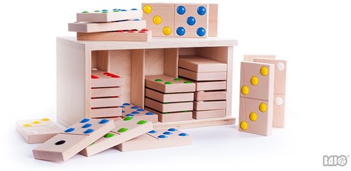 Bajo Domino XXL Holz Dominosteine Lernspielzeug für Kinder