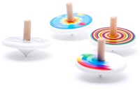 Bajo Holz Kreisel - buntes Illusionsspielzeug für Kinder-2