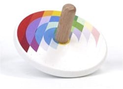 Bajo Holz Kreisel - buntes Illusionsspielzeug für Kinder
