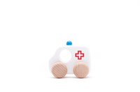 Bajo Holzspielzeug Ambulanz - klassisches Holzfahrzeug 10 cm-2