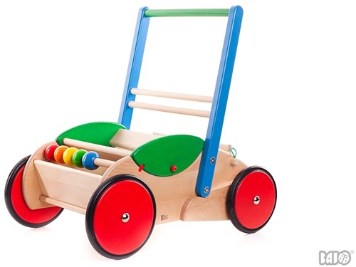 Bajo Holz Baby Lauflernwagen - Laufhilfe für Kleinkinder multicolor
