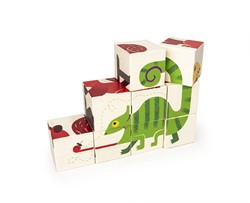 Bajo Zoo - wooden cubes / Zoo - ukladanka szesciany