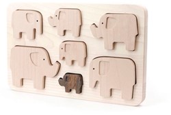 Bajo Holz Formenpuzzle Elefanten - Lernspielzeug 7 Teile