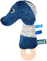 Mom's Care Baby Beißspielzeug Jami Hund mit Silikon-Beißring