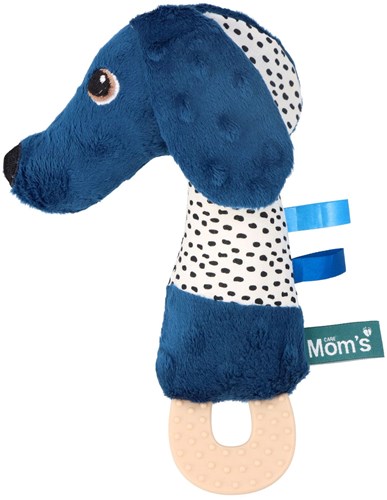 Mom's Care Baby Beißspielzeug Jami Hund mit Silikon-Beißring