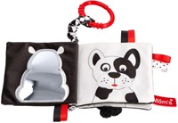 Mom's Care Babybuch sensorisches Spielzeug schwarz-weiß Tiere OEKO-TEX-2