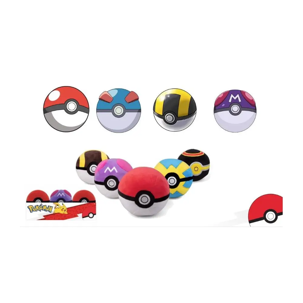 Pokeball Plüschspielzeug Pokémon - weicher Kuschelball