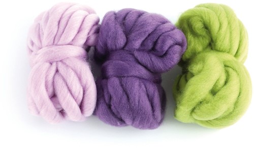 Graine Creative GC Mega Weaving Garn 3x5 m Lila Grün Mix