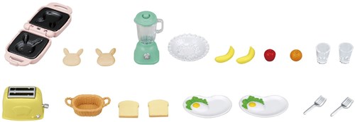 Sylvanian Families 5444 Frühstücks-Set mit Toaster - Puppenhaus Einrichtung Möbel-2