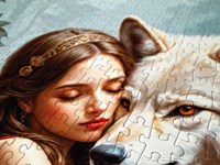 Enjoy Puzzle Puzzle Lady and the Wolf 1000 Teile Tiere-3