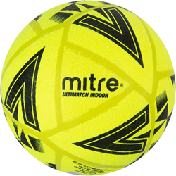 Mitre Hallenfußball Ultimatch gelb schwarz Größe 5 Indoor Ball