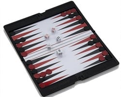 HOT Sports + Toys Backgammon Reis-etui magn.17x10cm.