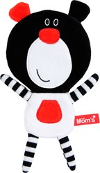 Mom's Care Babyspielzeug Schmusetuch Teddy Boo schwarz Kontrast