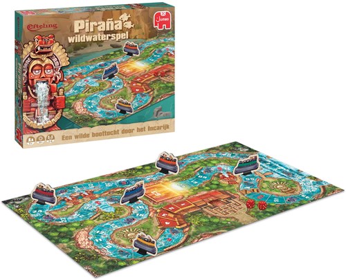 Brettspiel Efteling Gänsespiel Piraña Wildwasserabenteuer - klassisches Familienspiel-3
