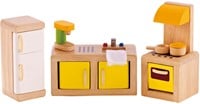 Hape Puppenhaus Küche Holz Spielset komplett-2