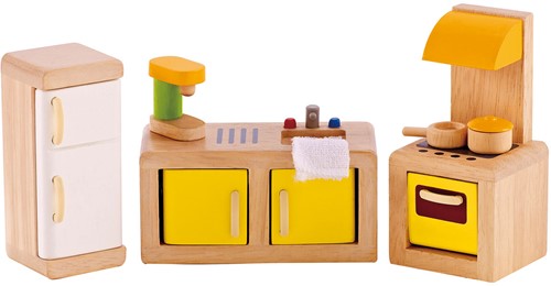 Hape Puppenhaus Küche Holz Spielset komplett-2