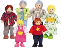 Hape E3500 - Puppenfamilie, helle Haut