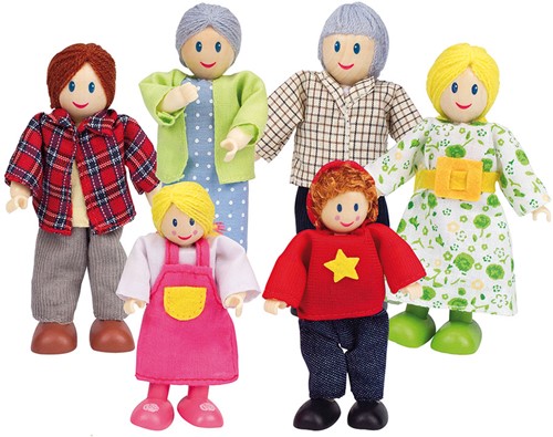 Hape E3500 - Puppenfamilie, helle Haut