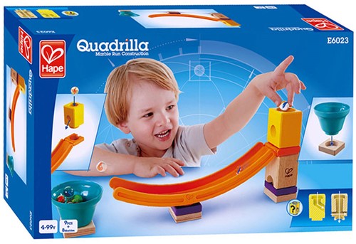 Hape E6023 - Mega Skatepark, Zubehör für Quadrilla Kugelbahnen, Murmel-Sprungchance, ab 4 Jahren, mehrfarbig