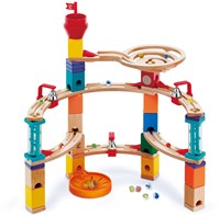 Hape E6019 - Aus der Burg entkommen, Quadrilla Kugelbahn, Konstruktionsspielzeug, mit Karussell und Glocken, 102 teilig, aus Holz, ab 4 Jahren, mehrfarbig-2