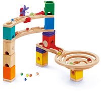 Hape E6021 Starter Set Quadrilla, Kugelbahn mit 27 Bauteilen aus Holz und 30 Murmeln, ab 4 Jahren-2