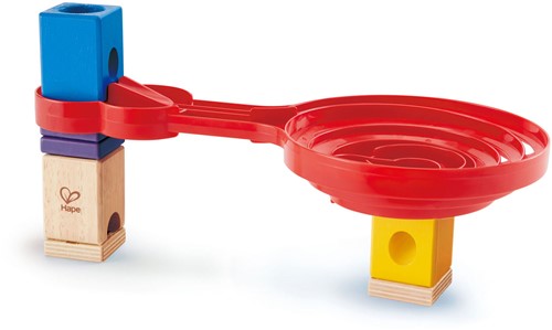 Hape E6026 - Doppel-Spirale, Zubehör für Quadrilla Kugelbahnen, beidseitig nutzbare Spirale ab 4 Jahren, rot-2