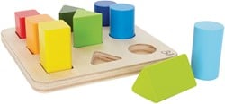Hape E0426 - Farben- und Formensortierer, Lernspielzeug, aus Holz, ab 12 Monate