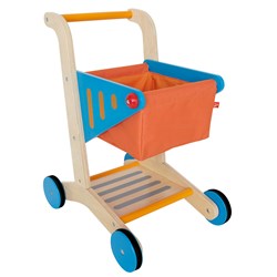 Hape Holz Einkaufswagen Spielzeug - Rollenspiel Einkaufswagen blau