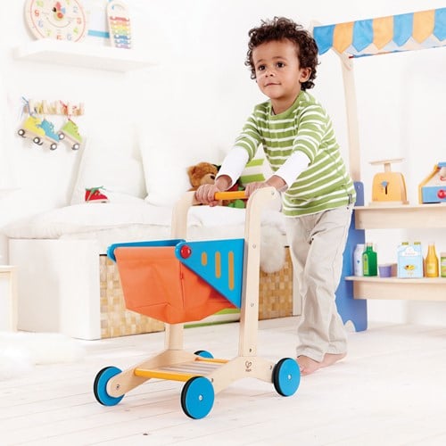 Hape Holzküche Zubehör Einkaufswagen-3